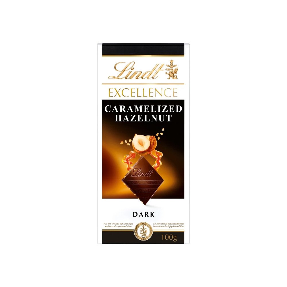 Lindt Exellence Caramelized Hazelnut 100 g (Utgånget datum)