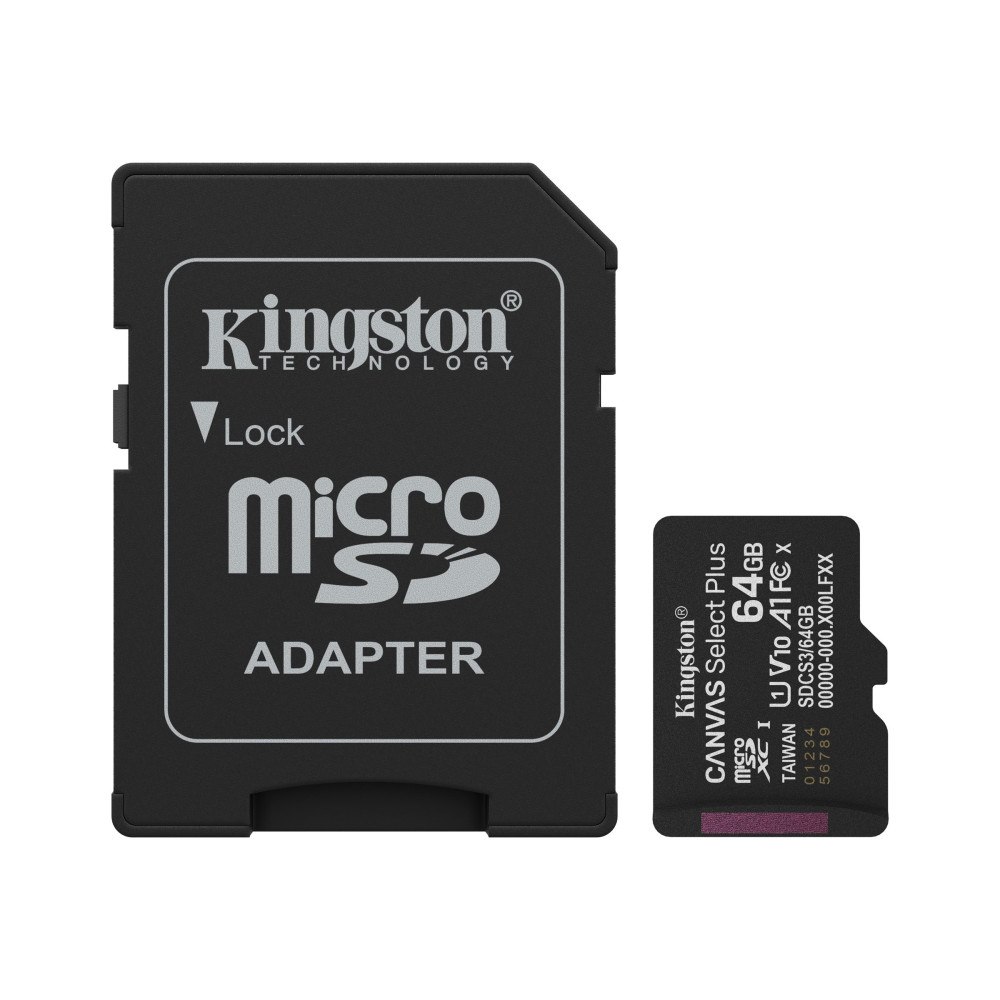 Kingston Kingston Canvas Select Plus - flash-minneskort - 64 GB - mikroSDXC UHS-I