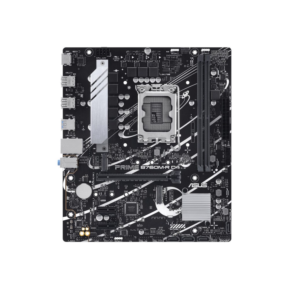 ASUS ASUS PRO B760M-R D4 - moderkort - micro ATX - LGA1700-uttag - B760