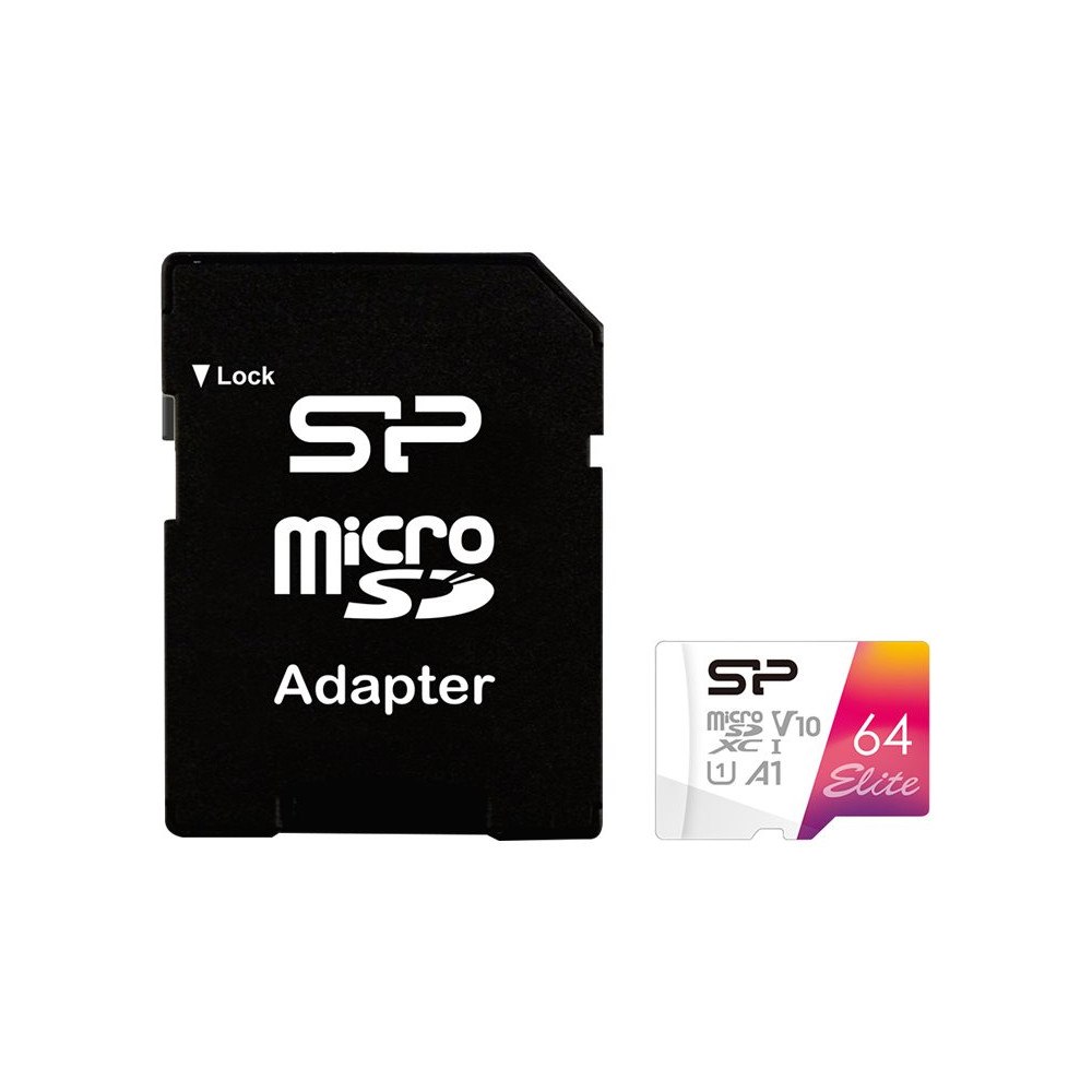 Silicon Power SILICON POWER Elite - flash-minneskort - 64 GB - mikroSDXC UHS-I