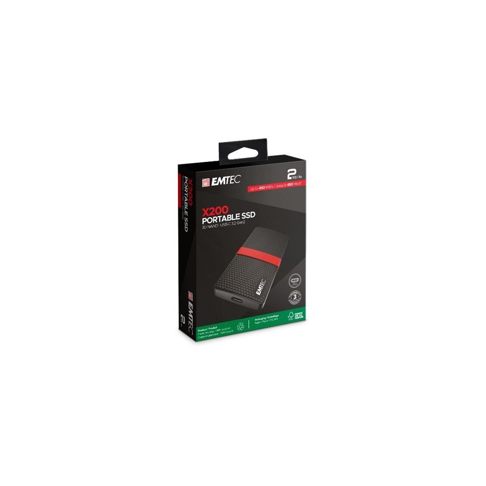 EMTEC International EMTEC X200 - SSD - 2 TB - USB 3.2 Gen 1