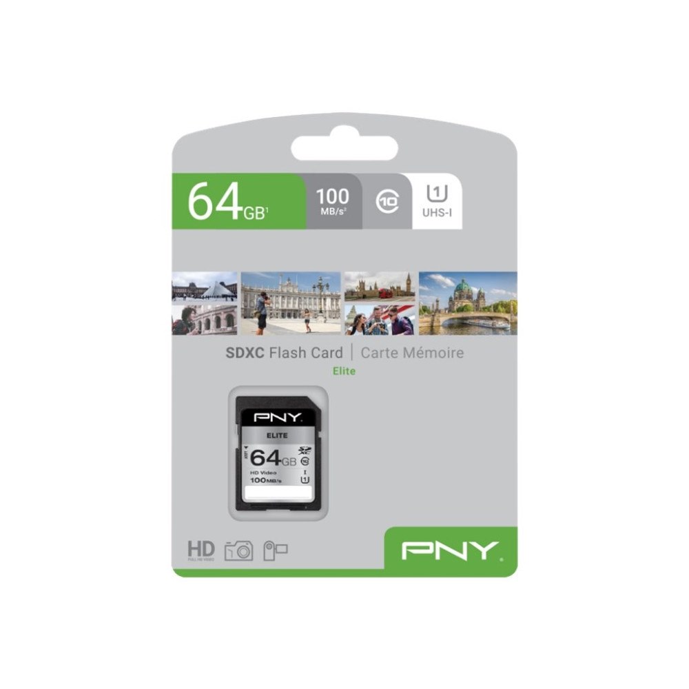 PNY Technologies PNY Elite - flash-minneskort - 64 GB - SDXC UHS-I