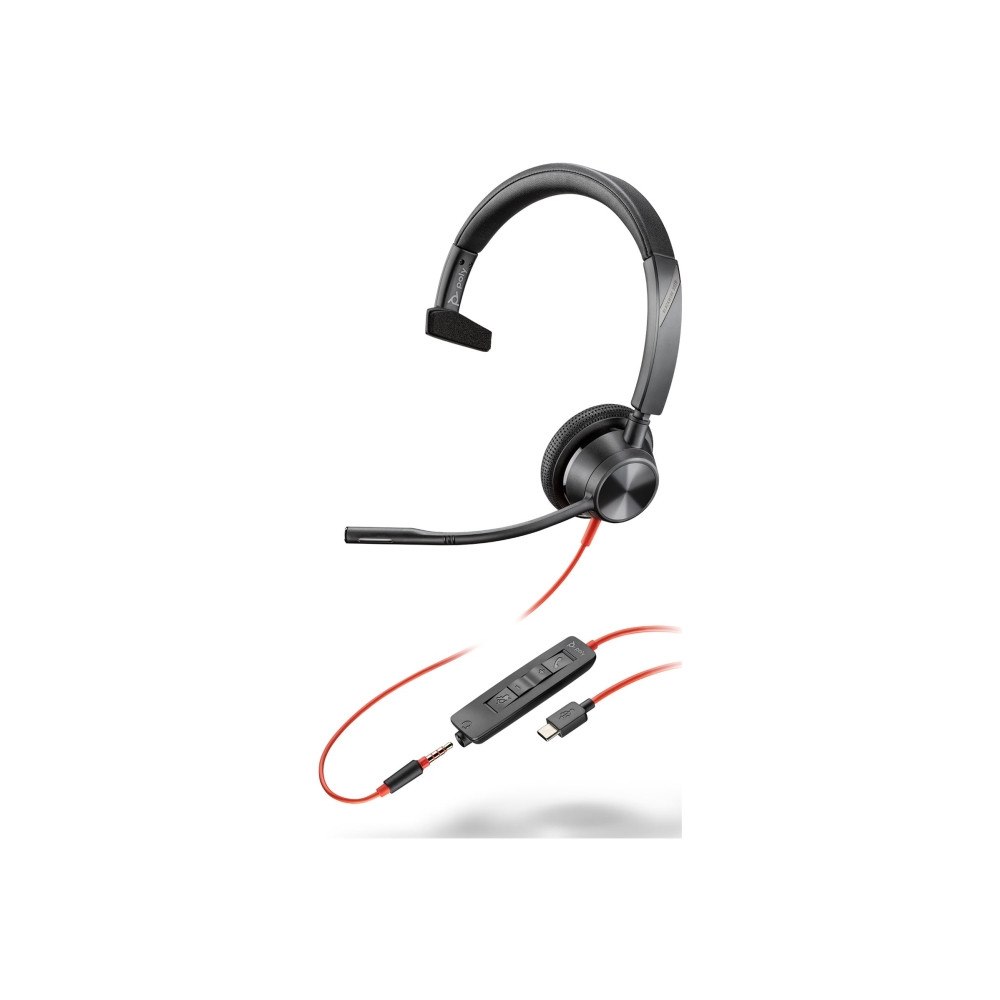 HP HP Poly Blackwire 3315 - headset - 3,5 mm kontakt, USB-C