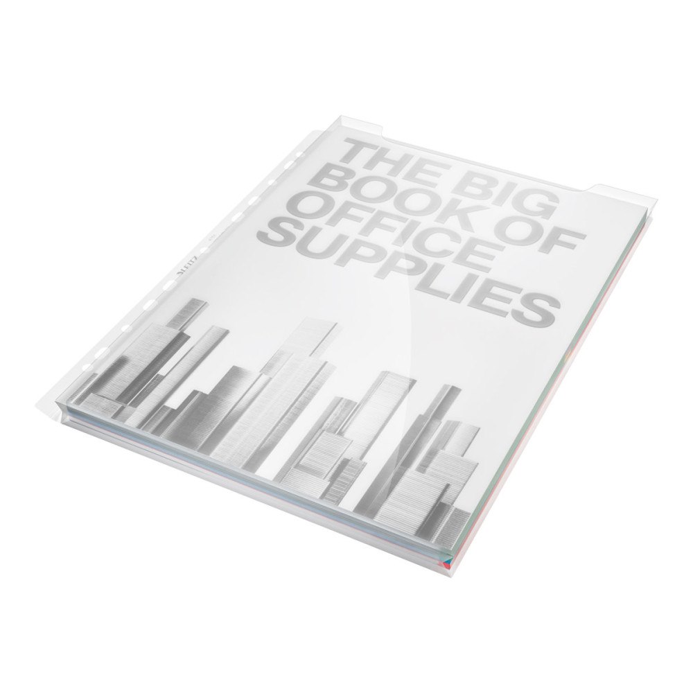 ESSELTE Leitz Premium Maxi - arkskyddare - för A4 - kapacitet: 200 ark - klar (paket om 5)