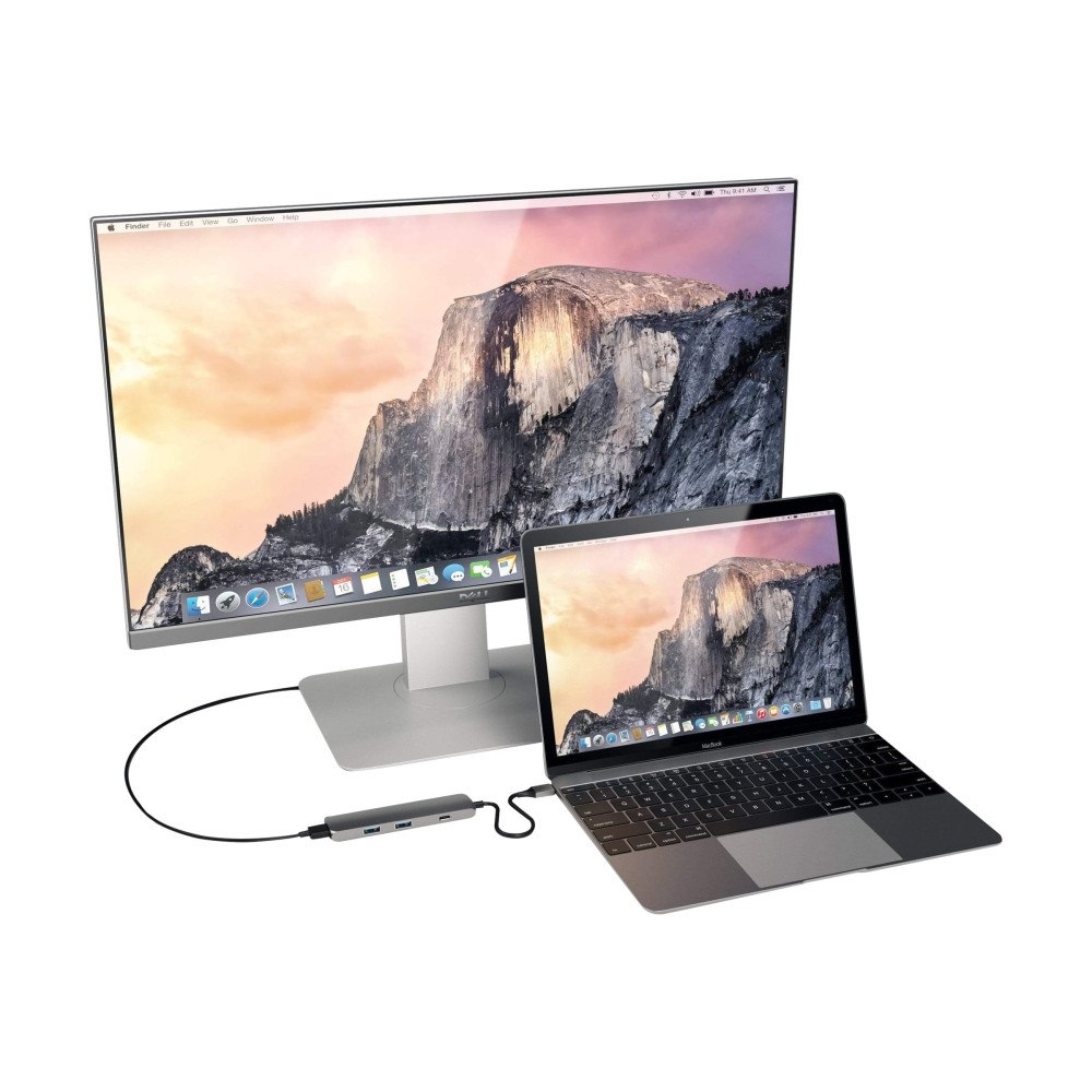 Satechi Satechi Slim Aluminum Multi-Port Adapter - dockningsstation - USB-C