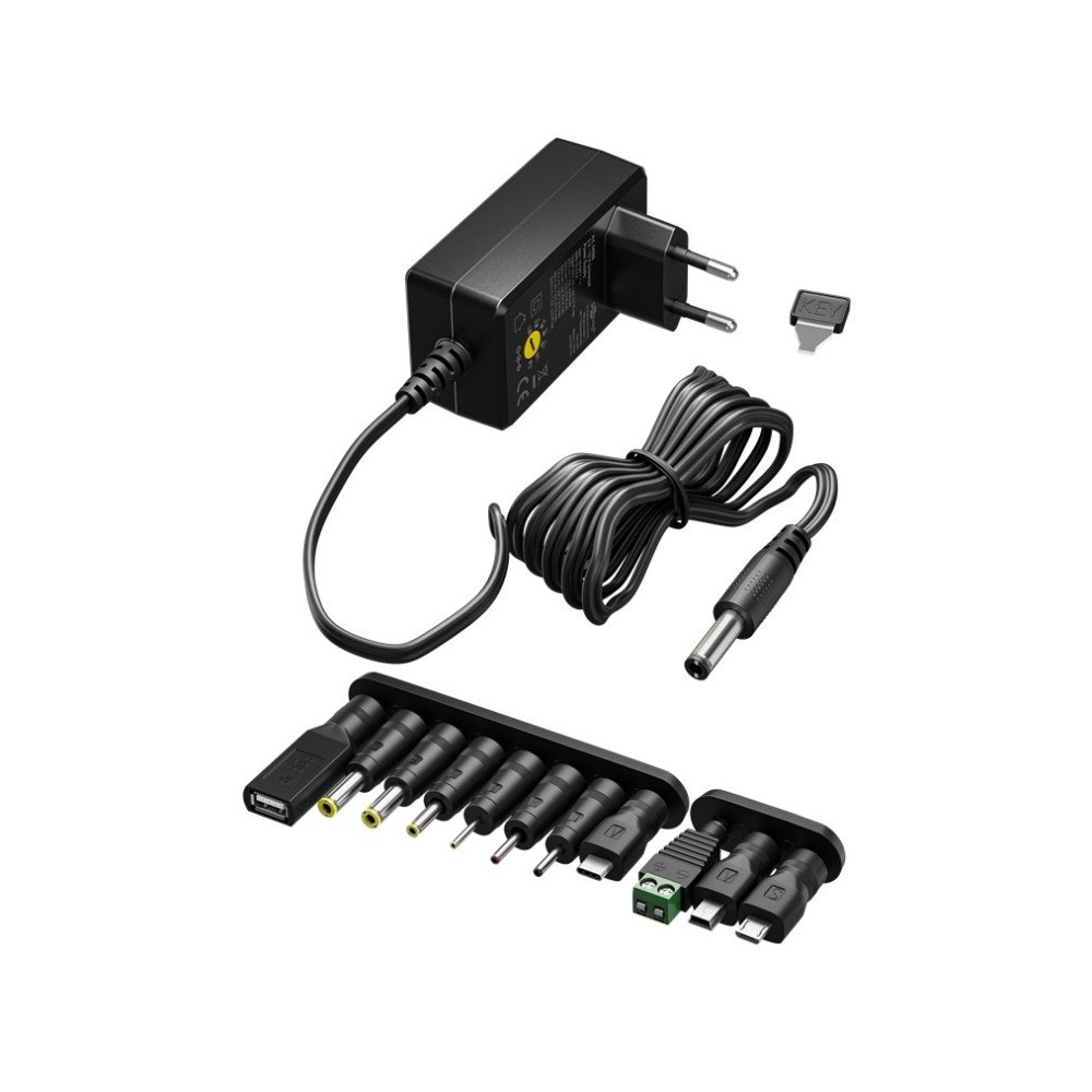 Goobay goobay strömadapter - universell - DC-jack 5,5 x 2,1 mm - 7.2 Watt