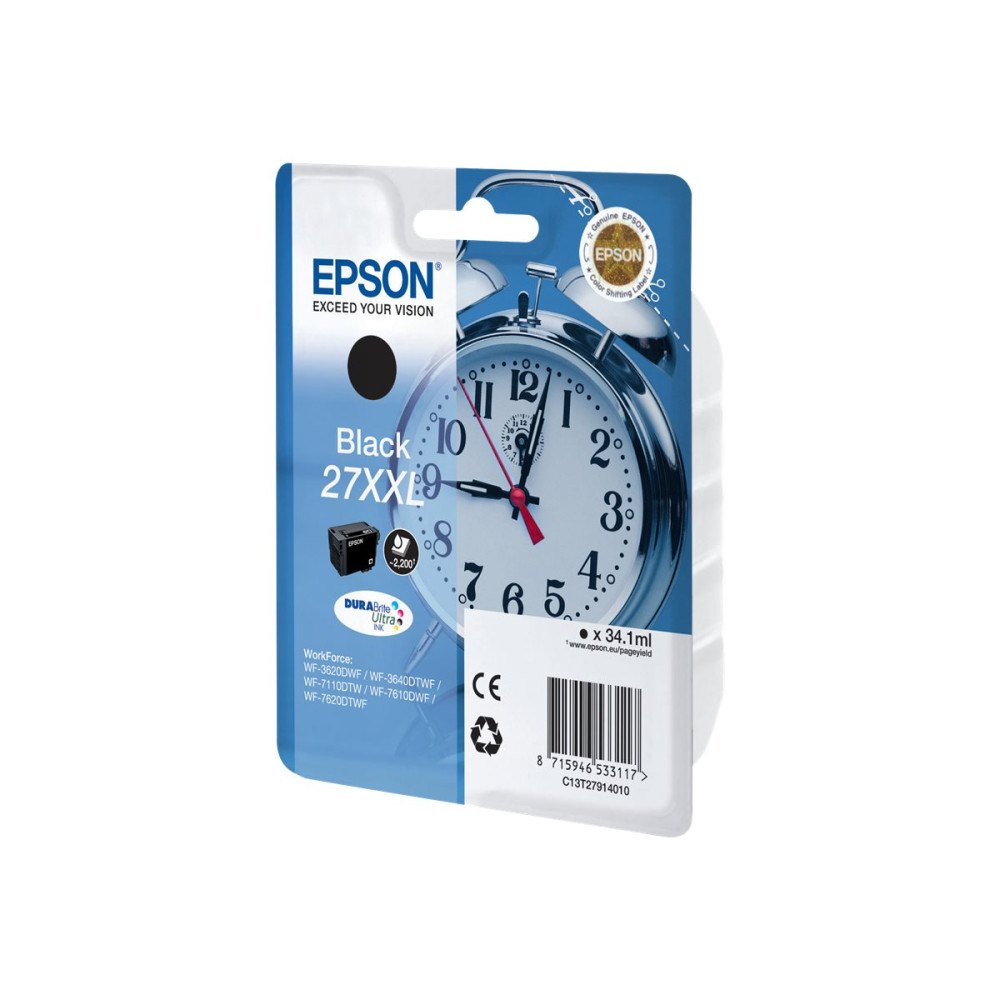 EPSON Epson 27XXL - XL - svart - original - bläckpatron