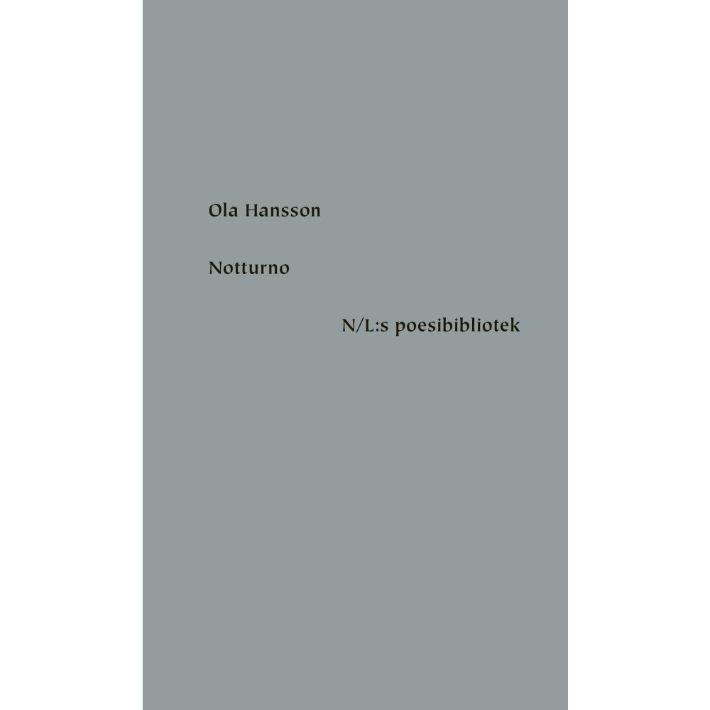 Nirstedt/litteratur Notturno (inbunden)