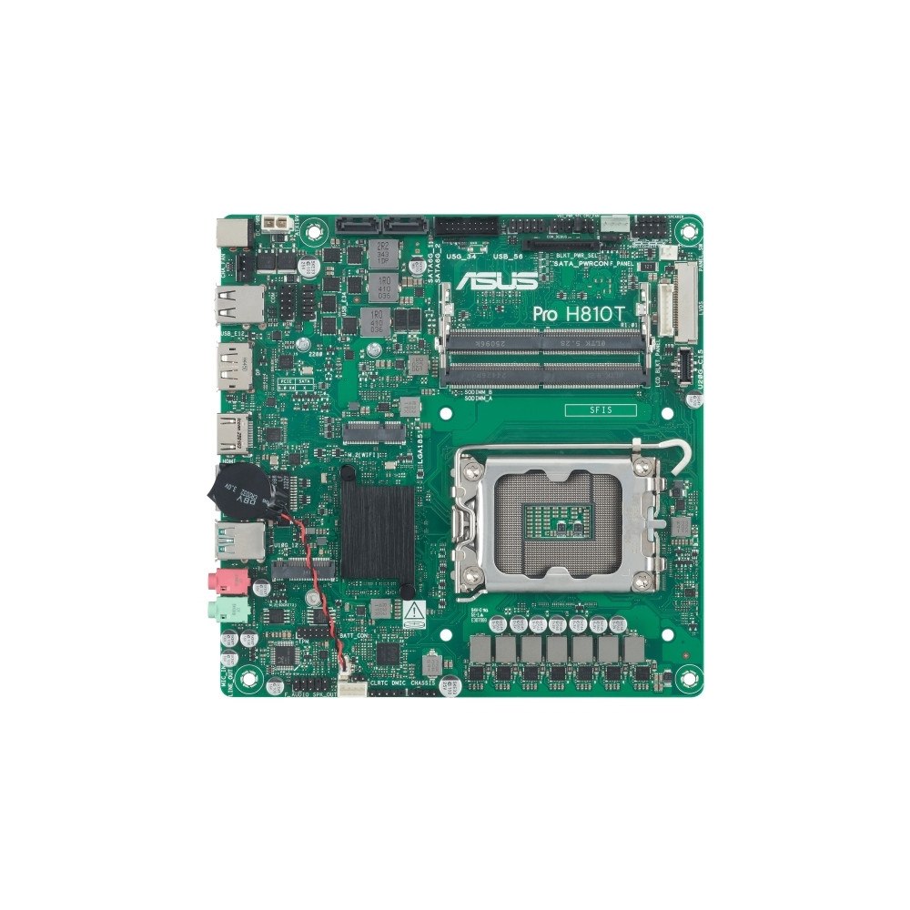 ASUS ASUS PRO H810T-CSM - moderkort - Thin mini ITX - LGA1851-uttag - H810