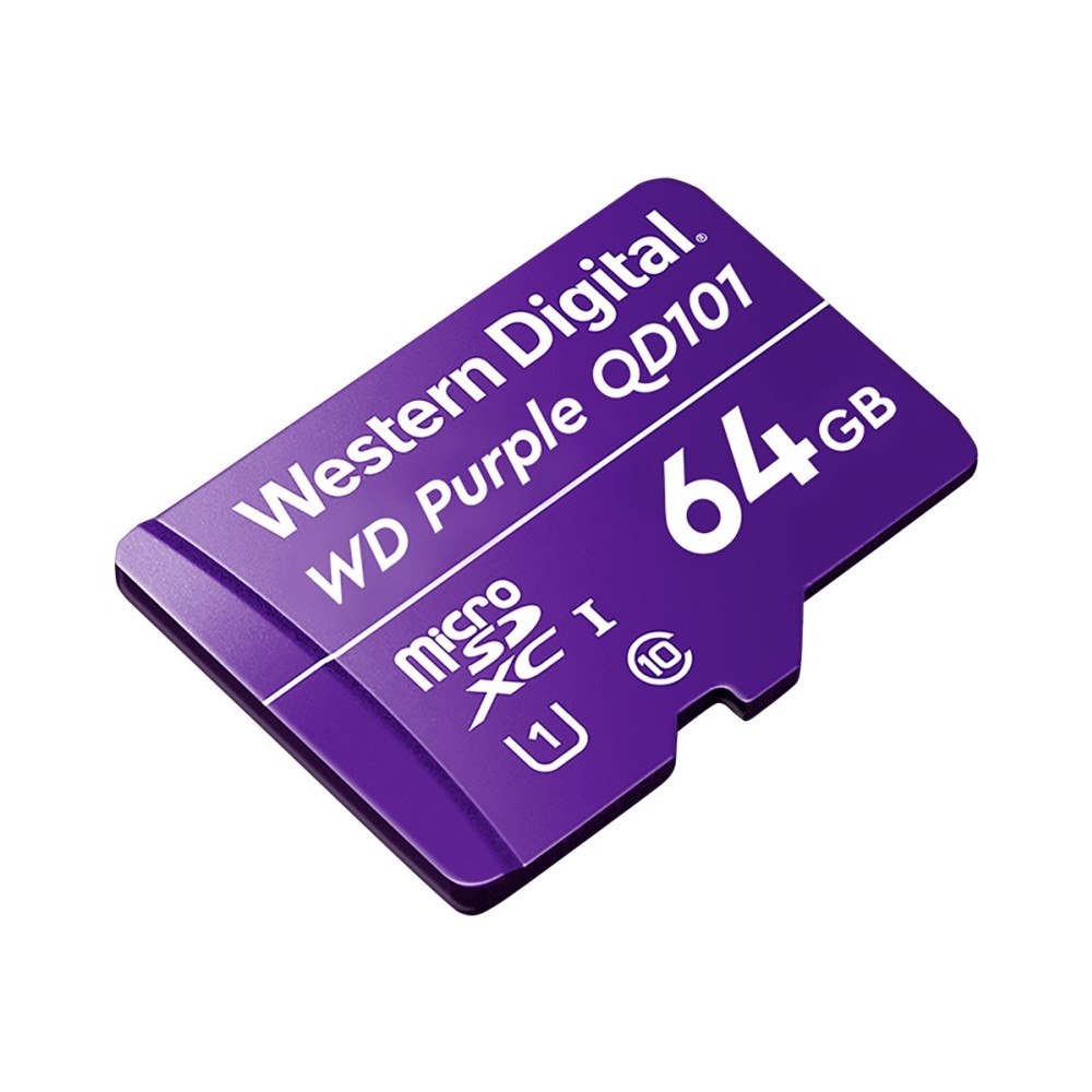 Western Digital WD Purple SC QD101 WDD064G1P0C - flash-minneskort - 64 GB - mikroSDXC UHS-I