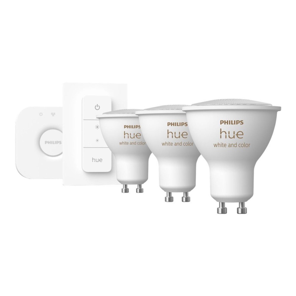 Philips Philips Hue White and Color Ambiance Starter Kit - trådlös belysningsuppsättning - LED-glödlampa x 3 - GU10 - 4.3 W - va...
