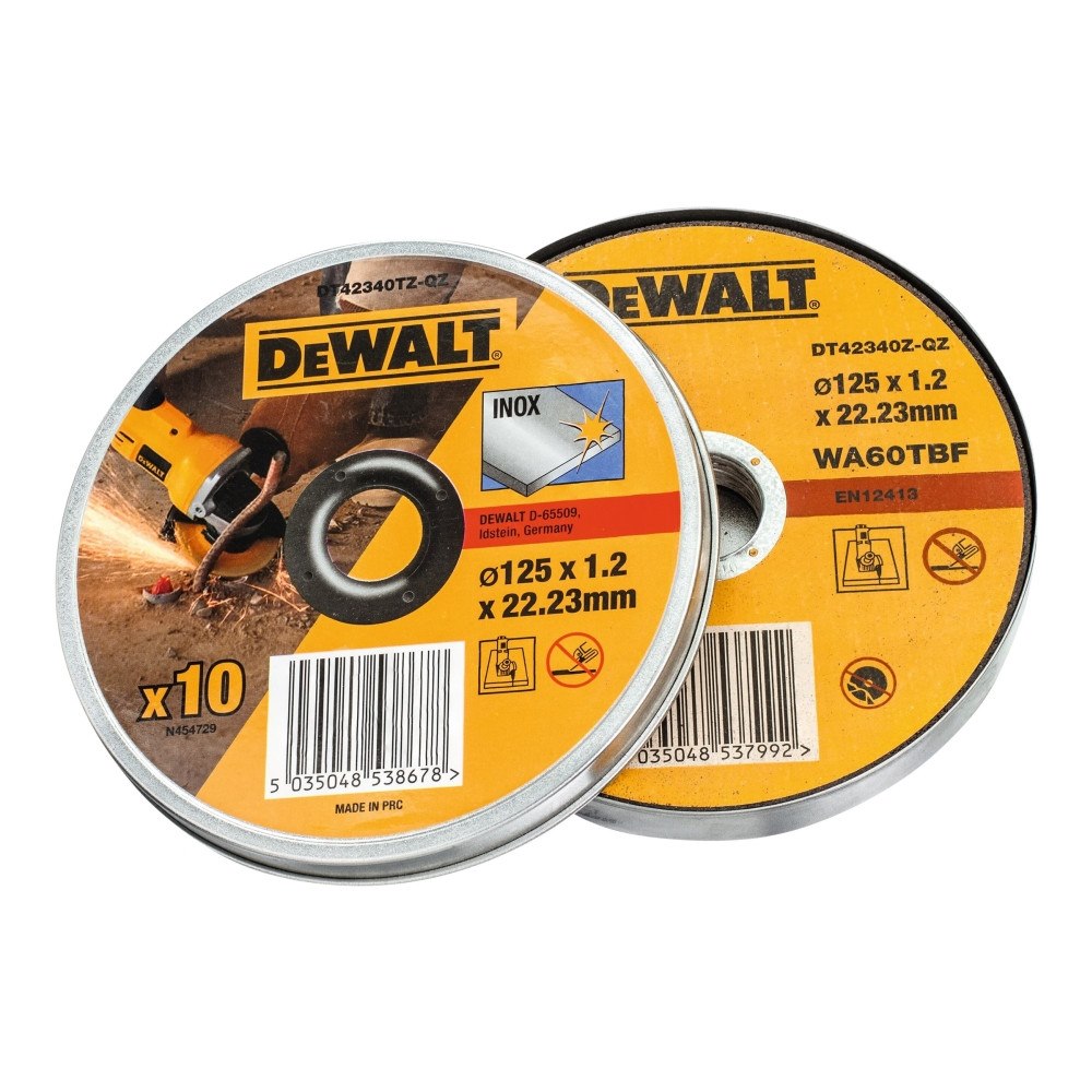 DeWalt DeWALT slipskiva - för metall, inox steel - 10 delar