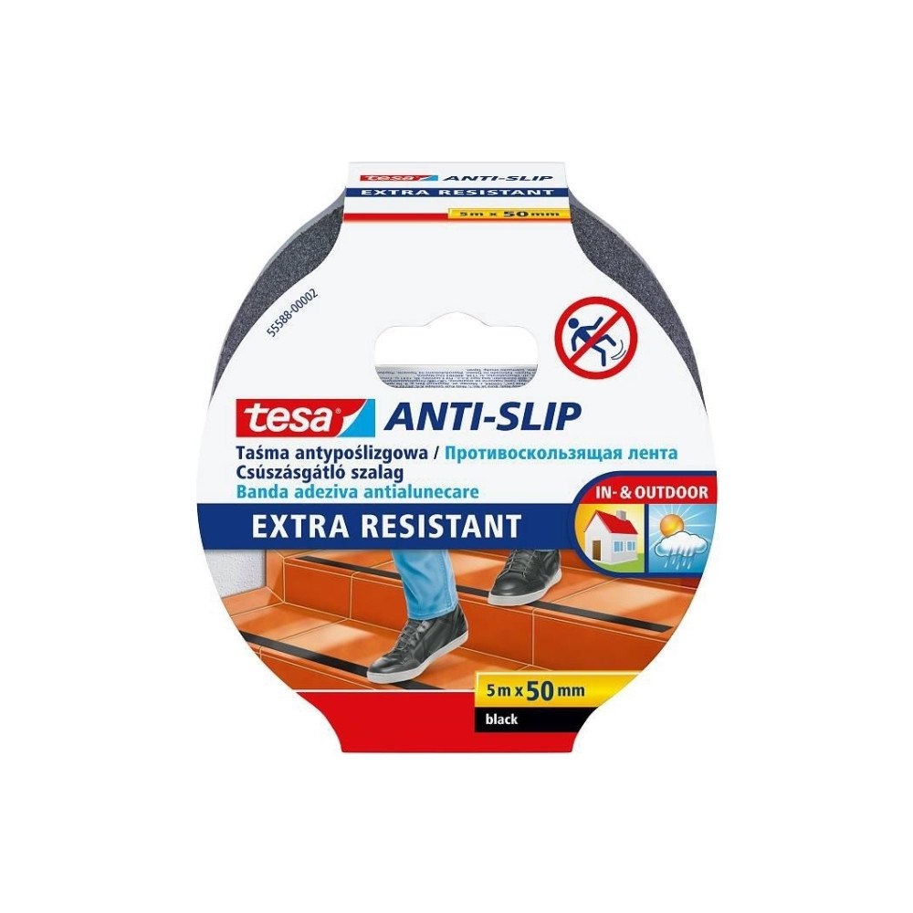 tesa Tesa halkskyddande dubbelhäftande tejp svart 5m x 50mm (1835...