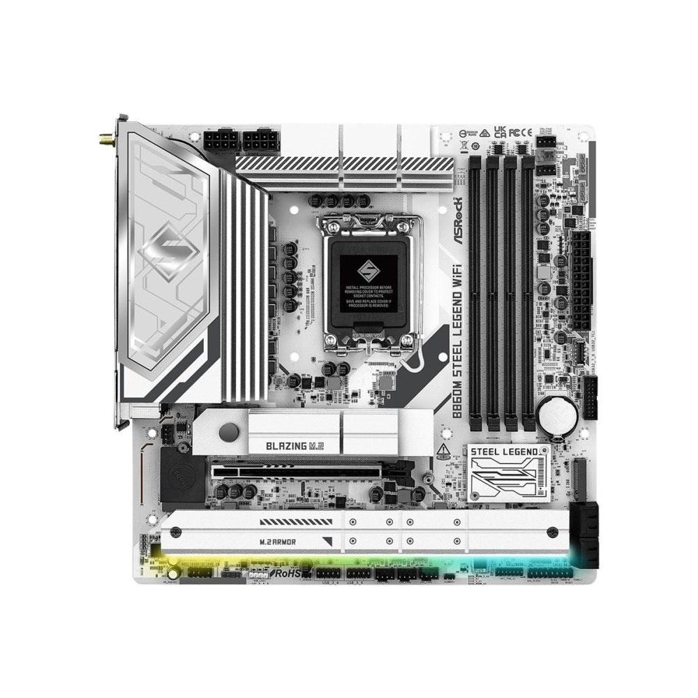 ASRock ASRock B860M STEEL LEGEND WIFI - moderkort - micro ATX - LGA1851-uttag - B860