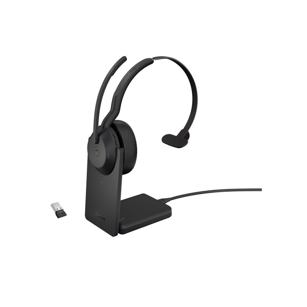 Jabra Jabra Evolve2 55 MS Mono - headset - USB-A via Bluetooth-adapter - med laddningsställ