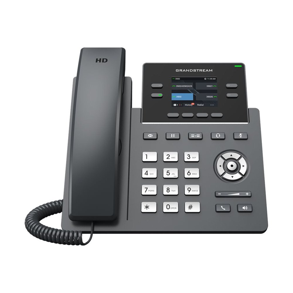 Grandstream Grandstream GRP2612G - VoIP-telefon med nummerpresentation/samtal väntar - 3-riktad samtalsförmåg