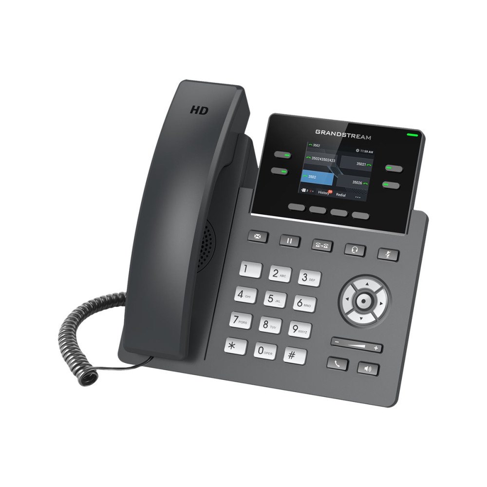 Grandstream Grandstream GRP2612P - VoIP-telefon med nummerpresentation/samtal väntar - 3-riktad samtalsförmåg