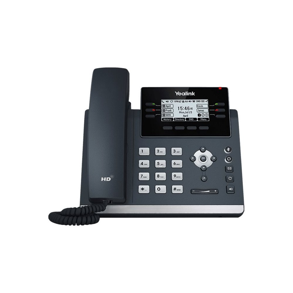 YEALINK Yealink SIP-T42U - VoIP-telefon med nummerpresentation - 5-vägs samtalsförmåg