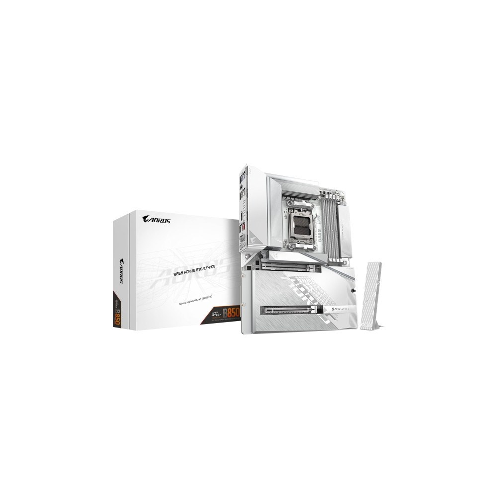 Gigabyte Technology AORUS B850 STEALTH ICE - moderkort - ATX - LGA1851-uttag - AMD B850
