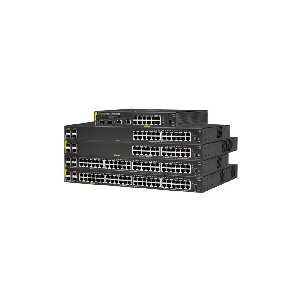 Hewlett Packard Enterprise HPE Aruba 6000 48G Class4 PoE 4SFP 370W Switch - switch - 48 portar - Administrerad - rackmonterbar