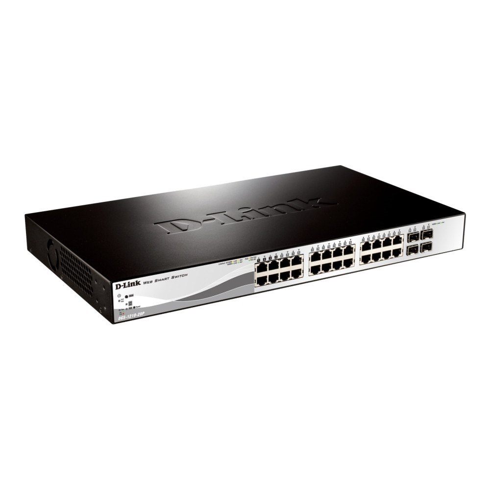 D-Link Systems D-Link Web Smart DGS-1210-28P - switch - 24 portar - Administrerad - rackmonterbar