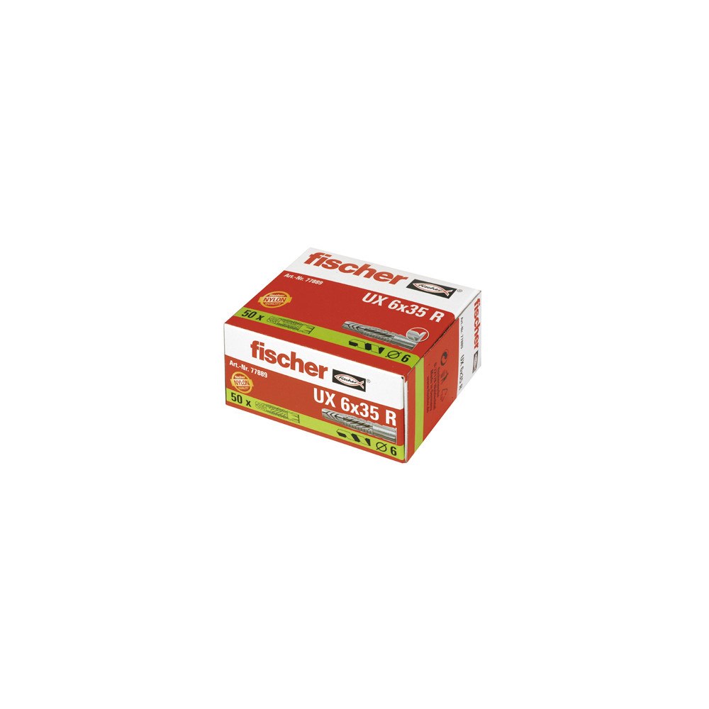 Fischer Fischer 77889, Väggplugg, Autoklaverad lättbetong, Tegel, Be...