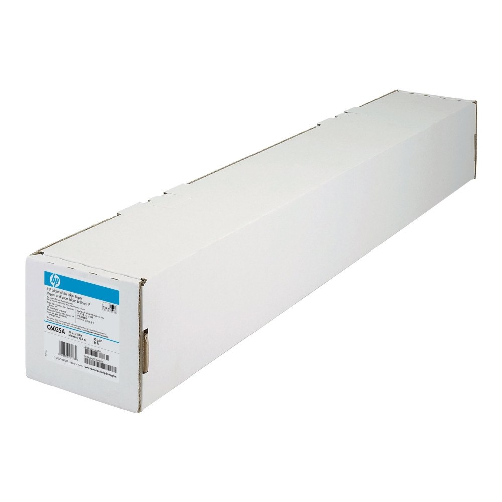 HP HP Bright White Inkjet Paper - papper - matt - 1 rulle (rullar) - Rulle A1 (61,0 cm x 45,7 m) - 90 g/m²