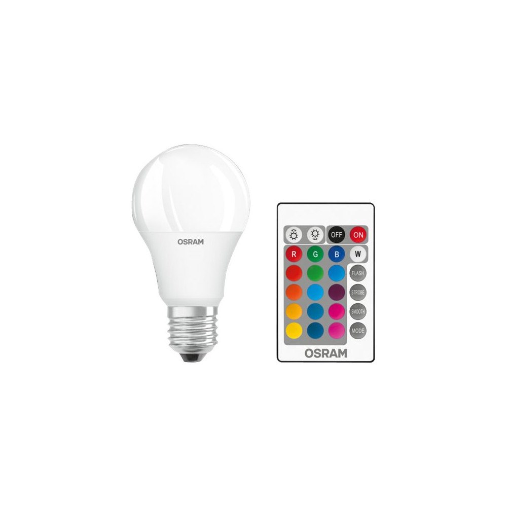 OSRAM OSRAM STAR+ CLASSIC A - LED-glödlampa - form: A60 - glaserad finish - E27 - 9 W - RGB/varmt vitt ljus - 2700 K