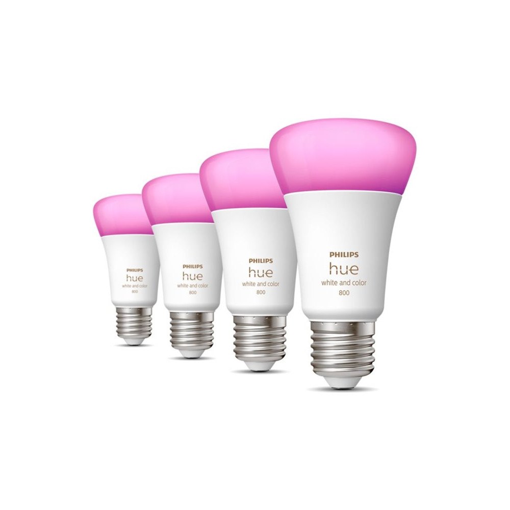 Philips HUE Philips Hue White and Color Ambiance - LED-glödlampa - form: A60 - E27 - 9 W - RGB/varmt till kallt vitt ljus - 2000-650...