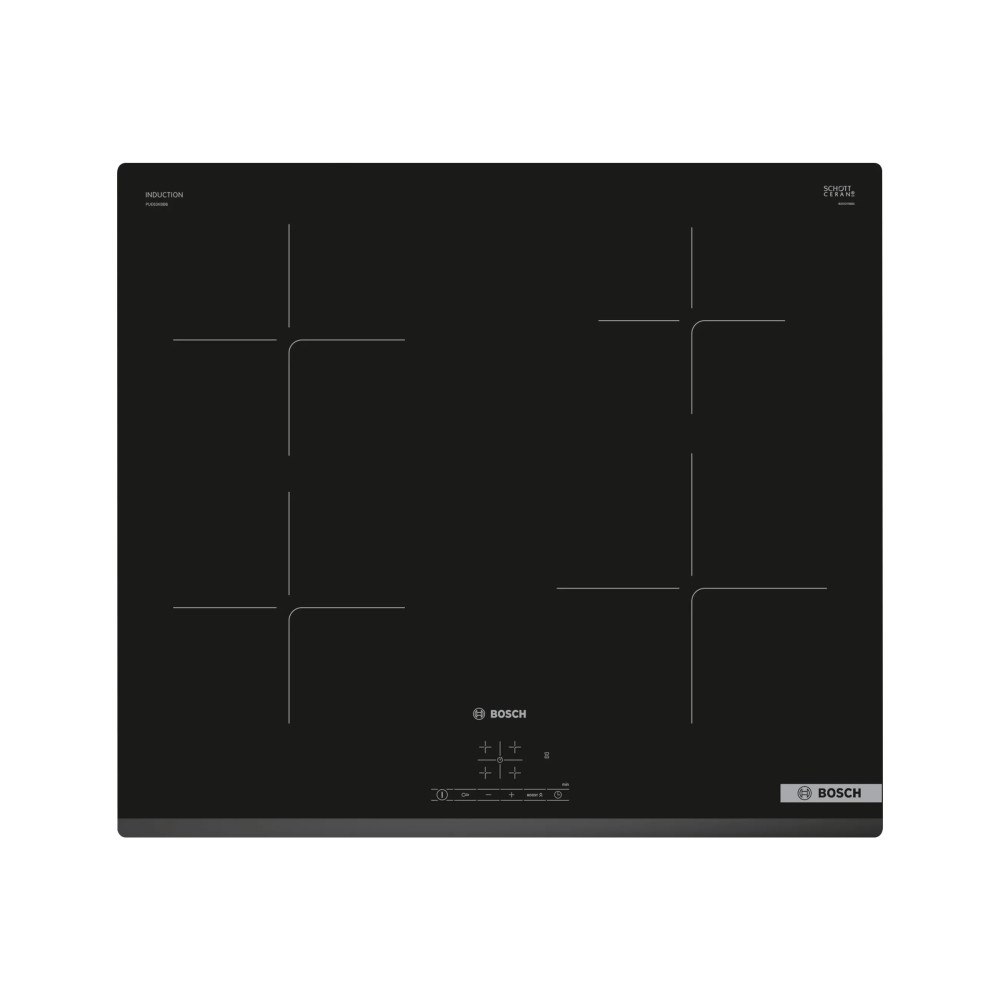 Bosch Bosch Serie | 4 PUE63KBB6E induktionshäll - 60 cm - svart - keramik - ramlös, - med fasad framsida