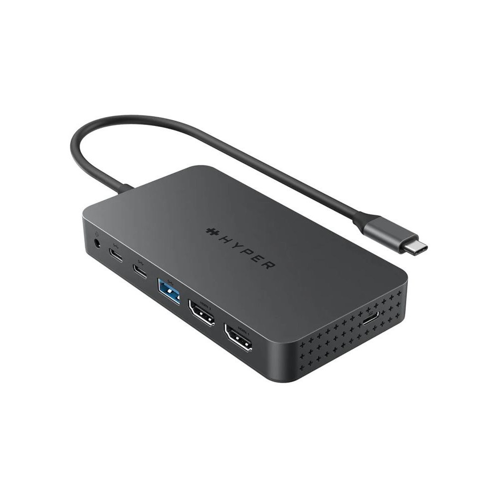 Hyper HyperDrive Next - dockningsstation - USB-C / USB4 / Thunderbolt 3 / Thunderbolt 4 - 2 x HDMI - 1GbE