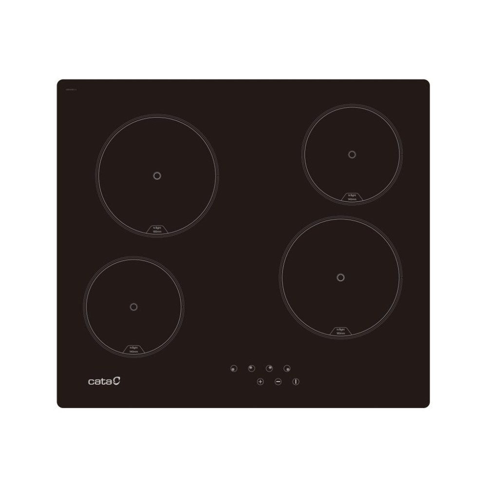 Cata CATA TN 604 keramisk häll - 59 cm - svart - keramik - med rundad kant