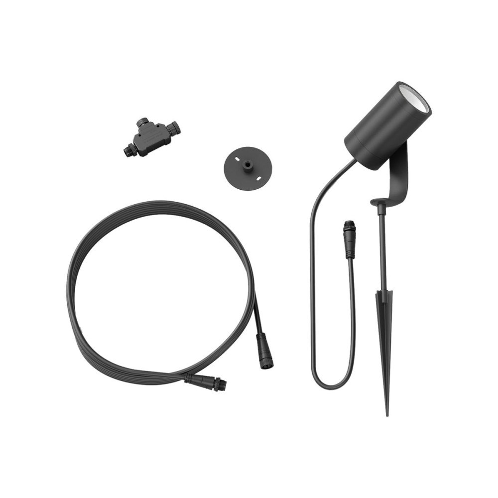 Philips HUE Philips Hue White and Color Ambiance - spotlight - LED - 8 W - 16 miljoner färger - 2200-6500 K - svart, matt krom