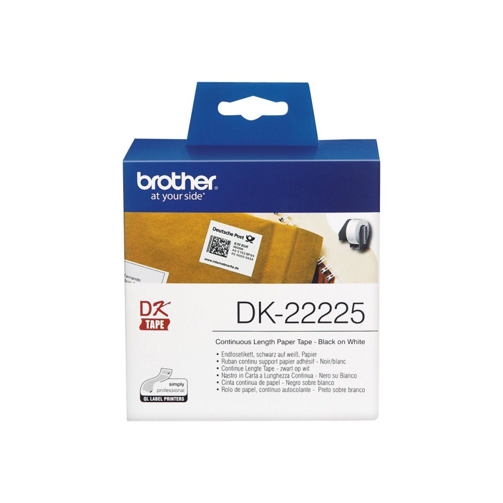 Brother Brother DK-22225 - löpande etiketter - 1 rulle (rullar) - Relle (3,8 cm x 30,5 m)