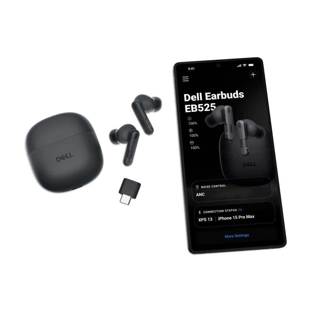 DELL Dell Pro Plus Earbuds - EB525 - True wireless-hörlurar med mikrofon - Microsoft Teams Certified - Zoom Certified
