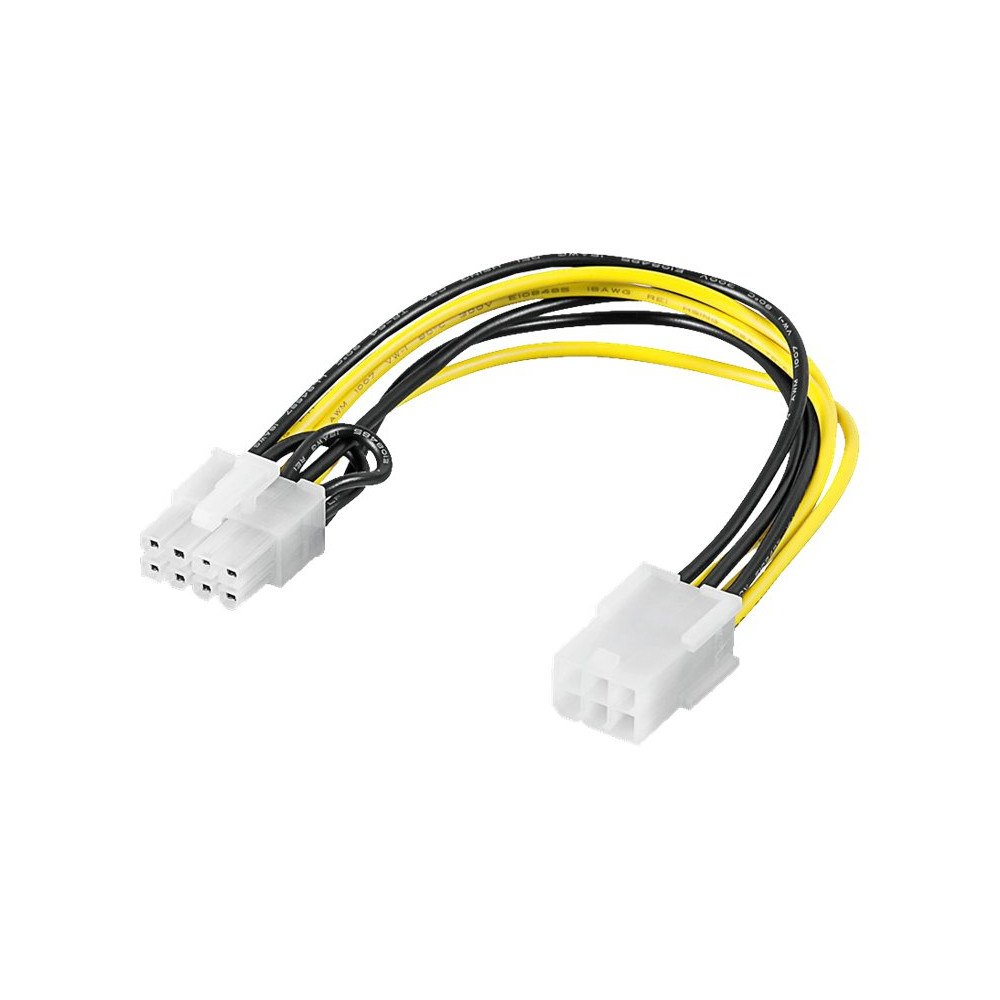 Goobay goobay - strömkabel - 8-stifts PCIe-ström till 6-stifts PCIe-ström - 19.5 cm