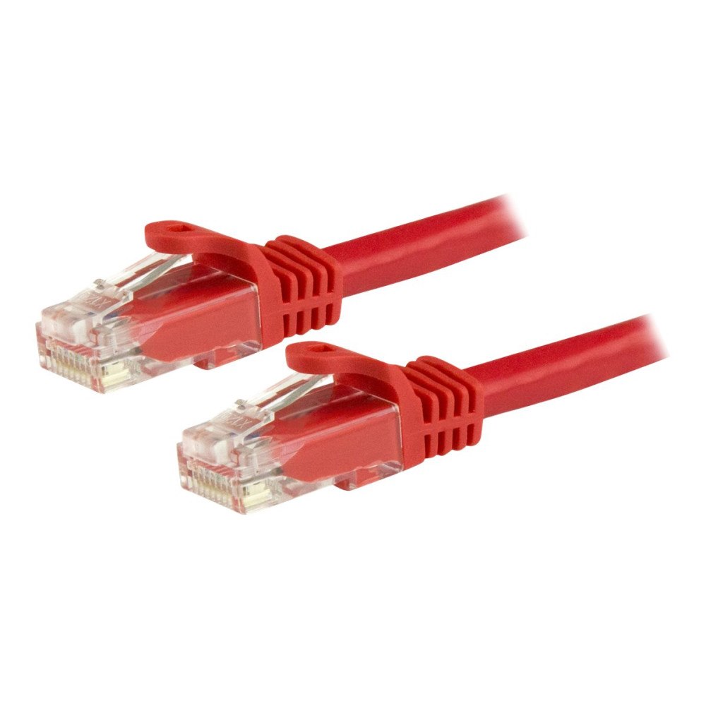 StarTech.com StarTech.com Cat6-patchkabel med hakfria RJ45-kontakter – 1 m, röd - patch-kabel - 1 m - röd