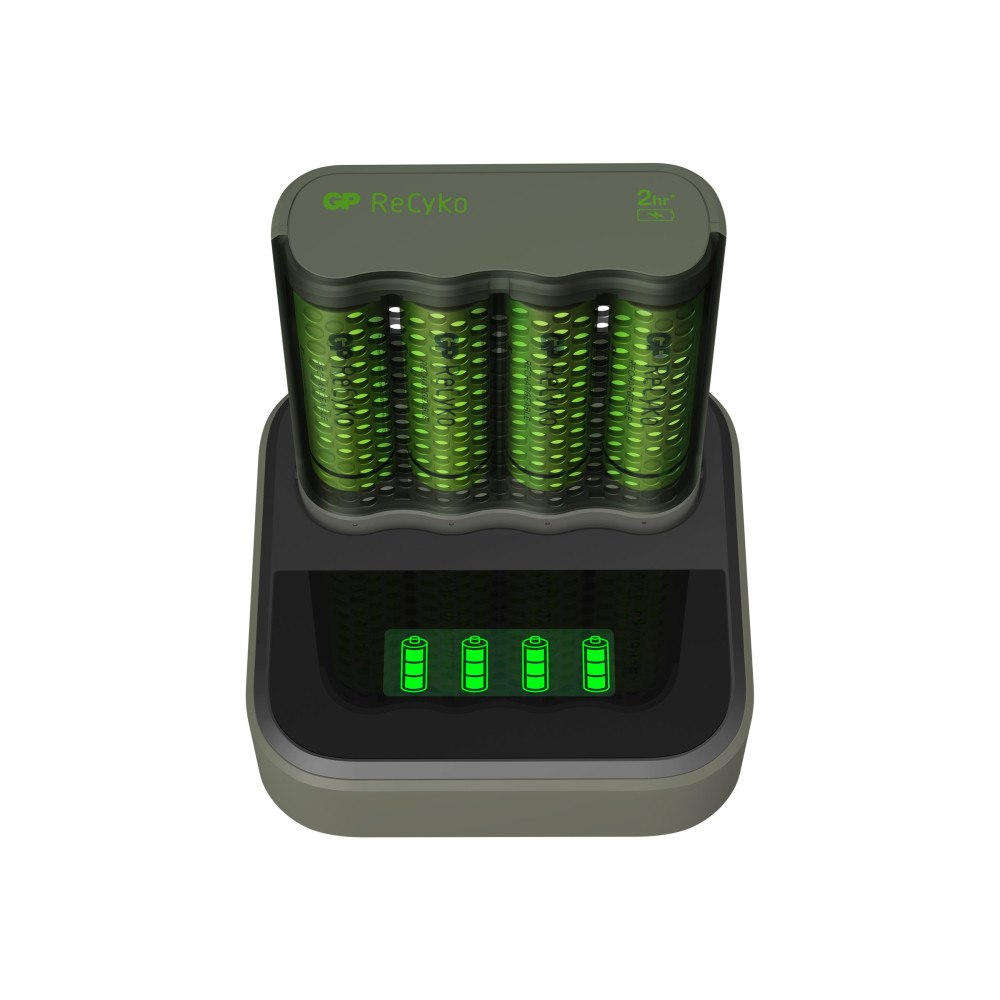 Gold Peak GP ReCyko M451 USB-batteriladdare - med batteri - 4 x AA-typ - NiMH