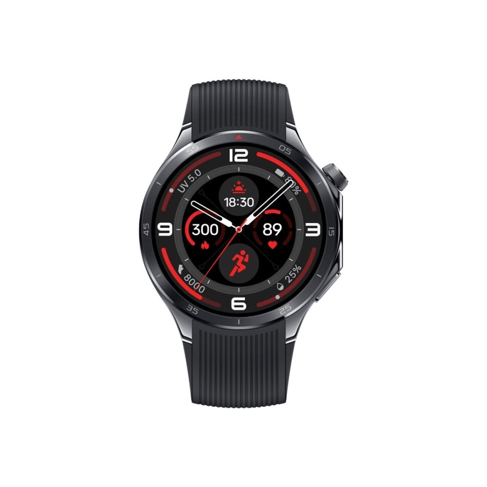 OnePlus OnePlus Watch 3 - svart rostfritt stål - smart klocka med rem - 32 GB - obsidian titan