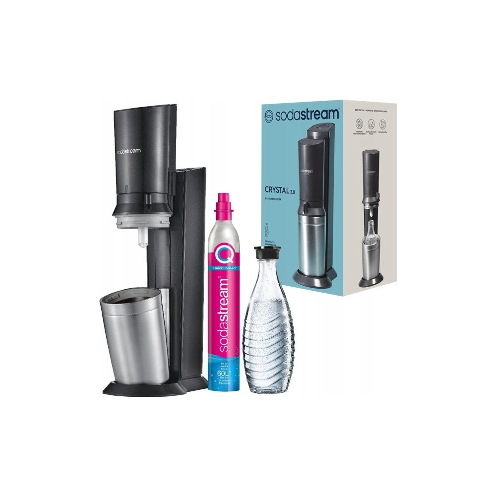 SodaStream SodaStream Crystal 3.0, Metall, Rostfritt stål, Svart, SodaS...