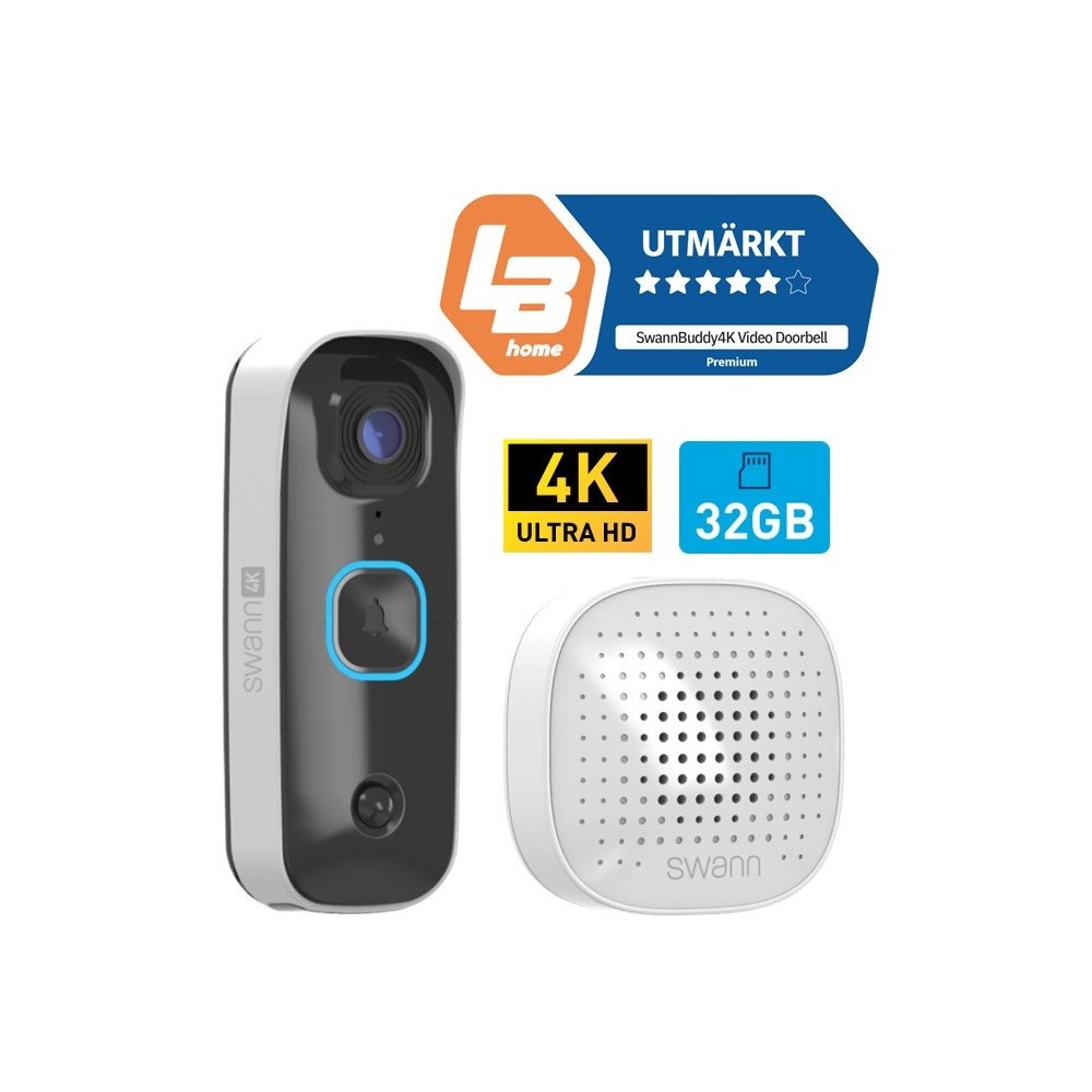 Swann Swann Buddy4K Videodörrklocka med SwannShield AI röstassistent