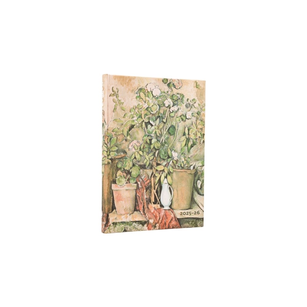 Little, Brown Book Group 2026 Cezanne's Terracotta Pots and Flowers Midi 18-month Horizontal Hardcover Flexi Dayplanner 2025-2026 (Elastic Band C...