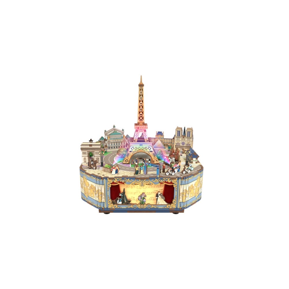 Tonecheer Romantic Paris -  3D Puzzle Music Box (häftad, eng)