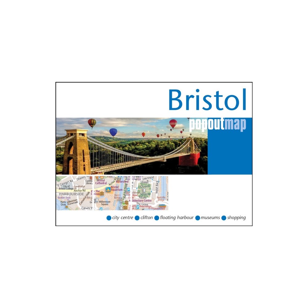 Heartwood Publishing Bristol PopOut Map - pocket size, pop up map of Bristol city centre