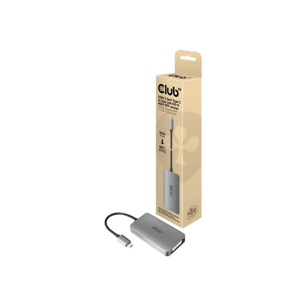 Club 3D Club 3D - USB/DVI-kabel - 24 pin USB-C till DVI-D - 24.5 cm
