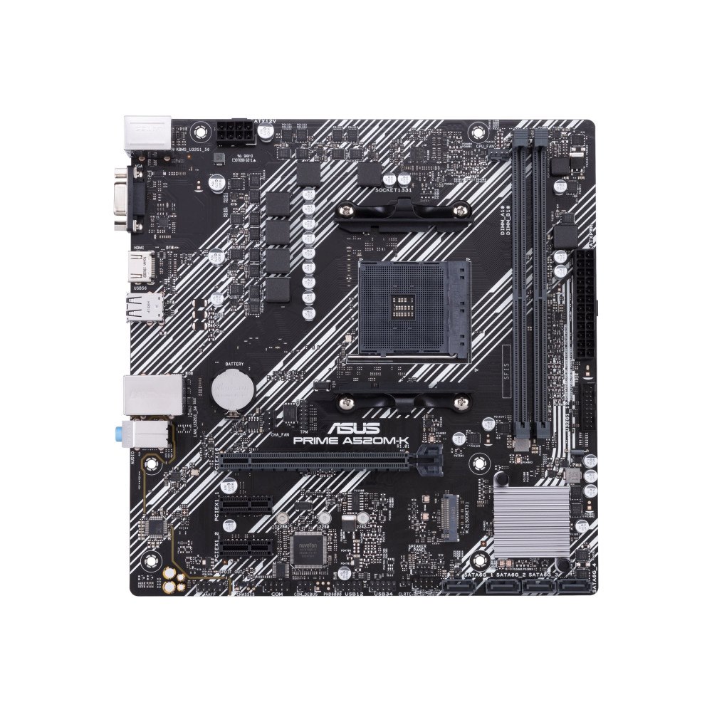 ASUS ASUS PRIME A520M-K - moderkort - micro ATX - Socket AM4 - AMD A520