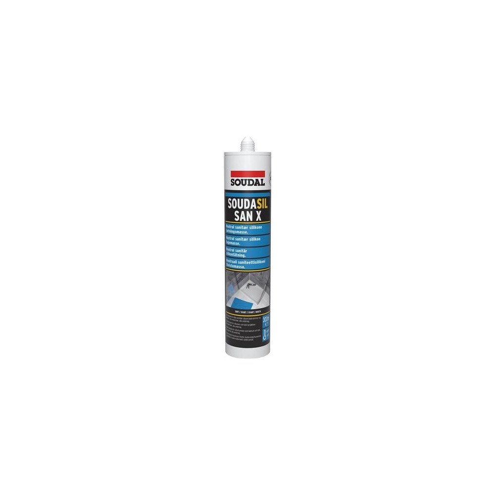 Solar Plus Soudasil SANX sanitetsilikon fogmassa 300 ml patron, transpa...