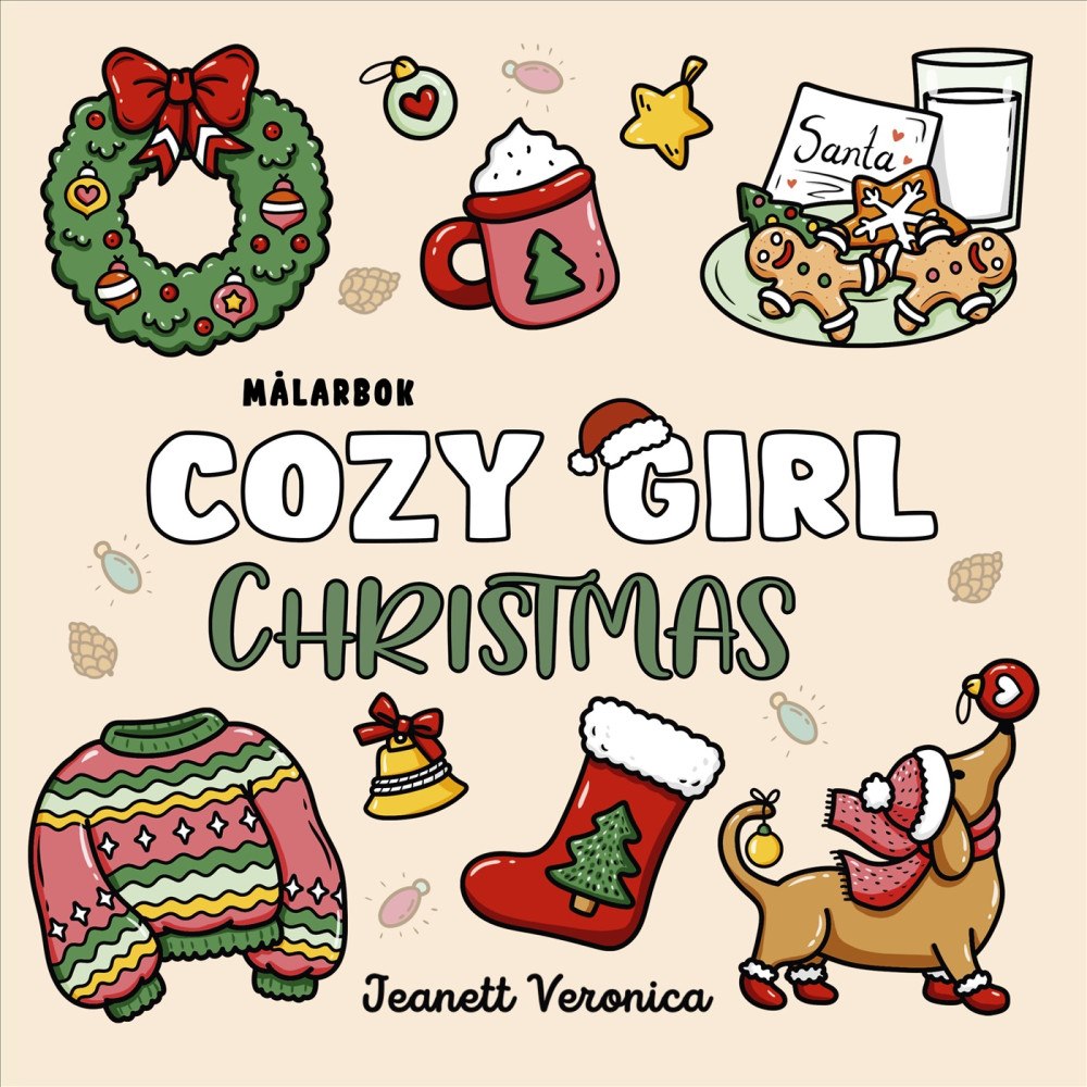 Jeanett Veronica Cozy Girl Christmas : Målarbok (häftad)