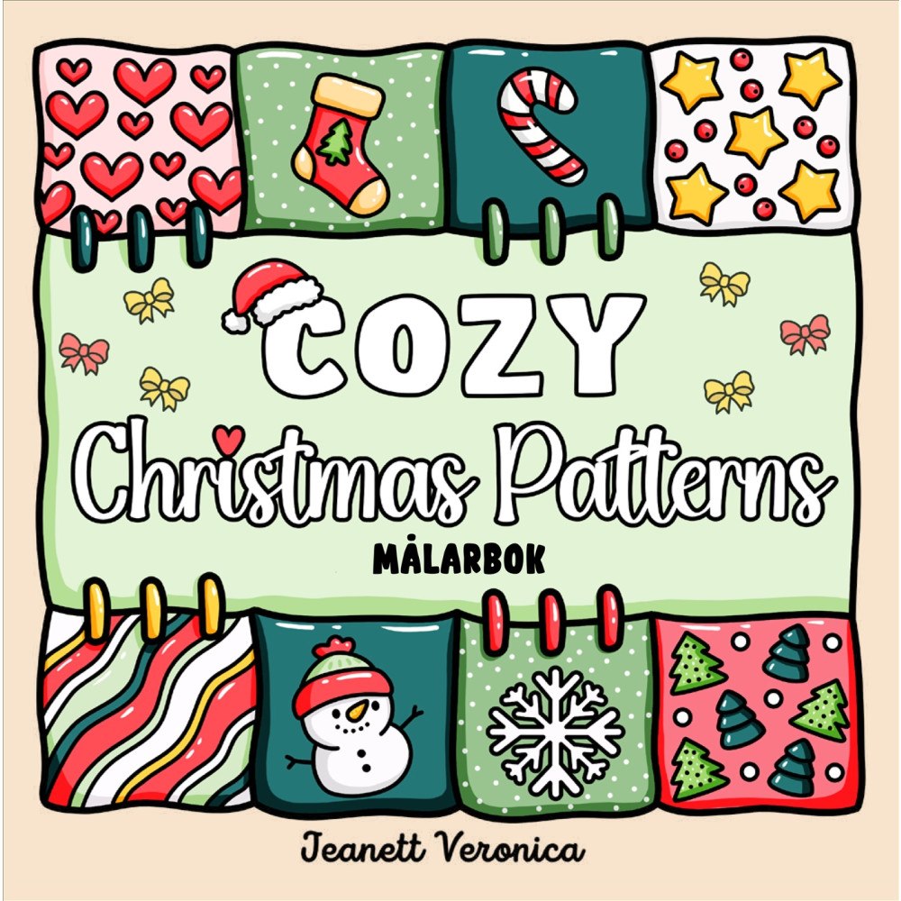 Jeanett Veronica Cozy Christmas Patterns : Målarbok (häftad)