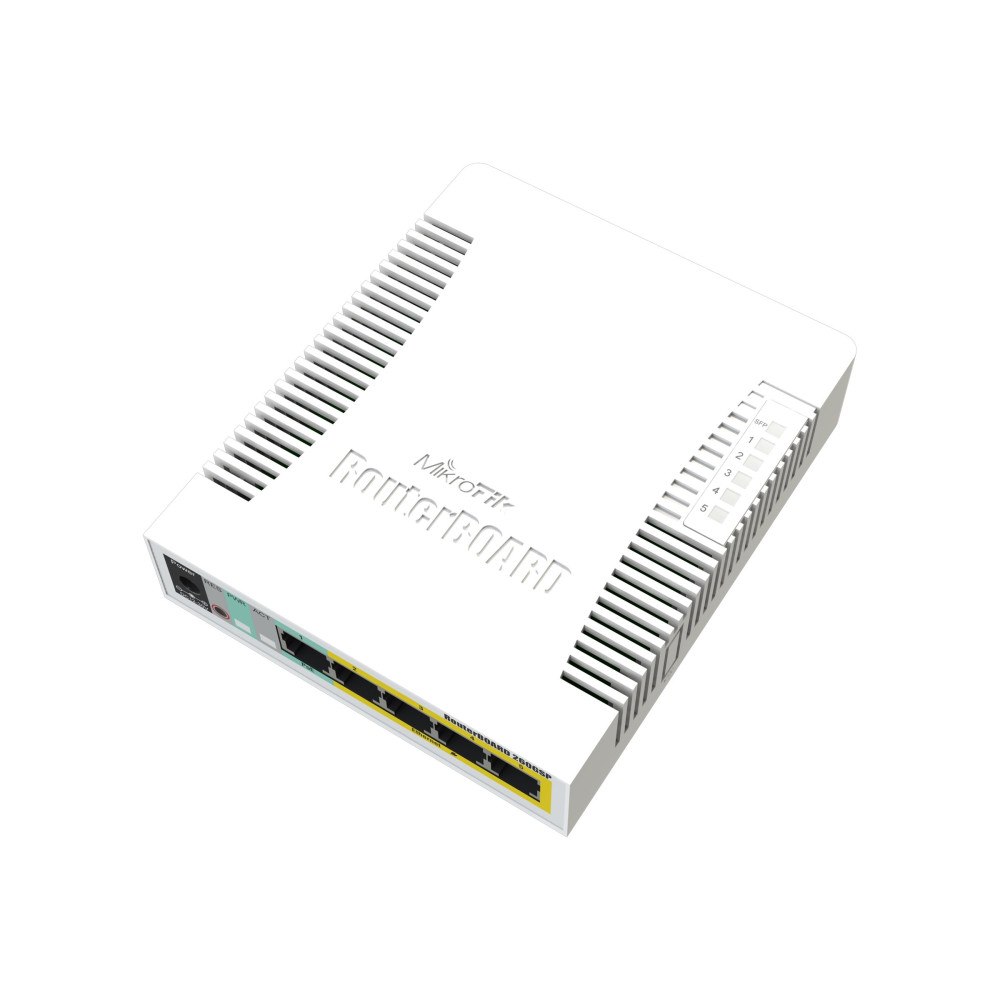 MikroTik MikroTik RouterBOARD RB260GSP - switch - 6 portar - Administrerad